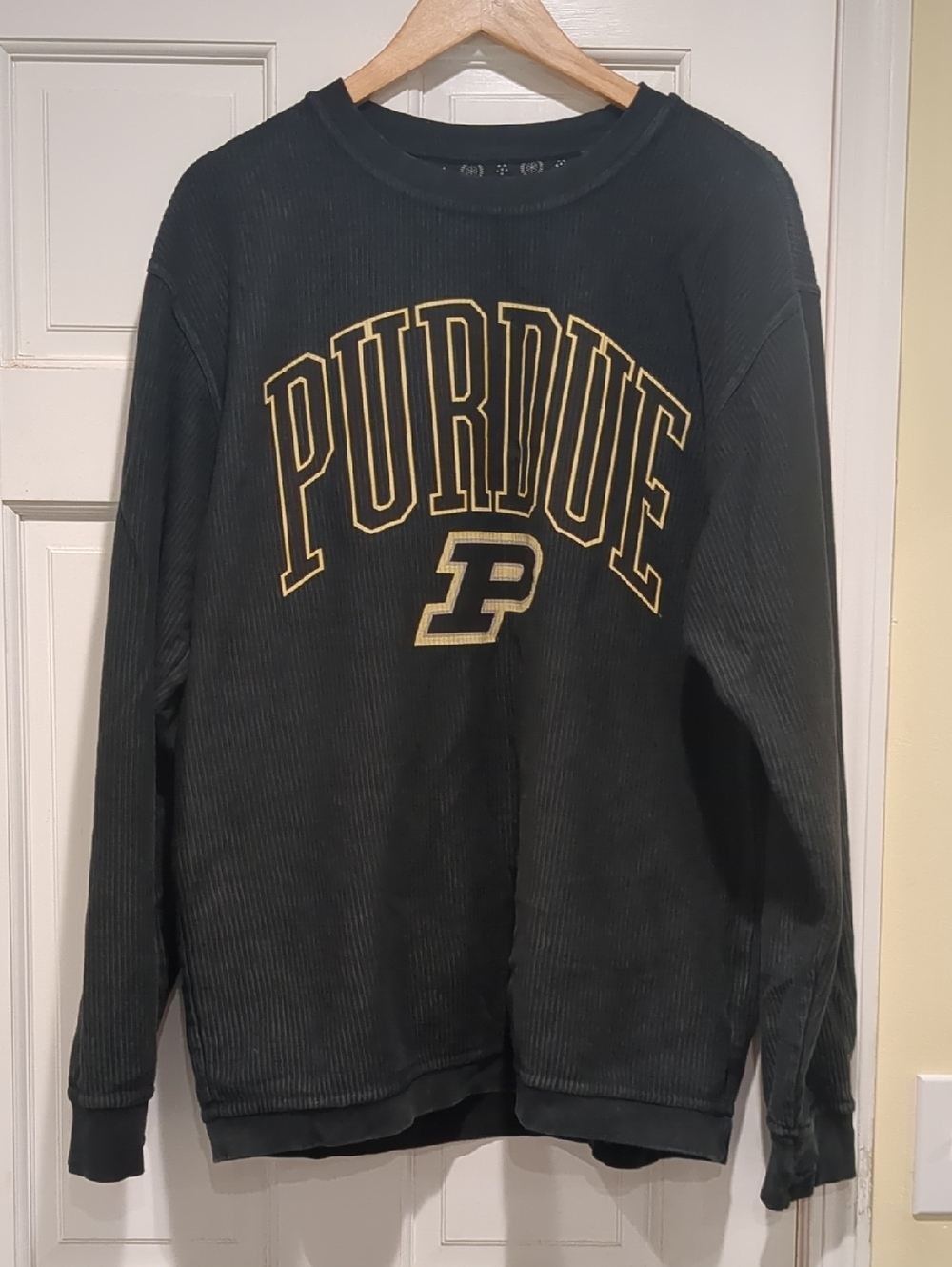Purdue Black & Gold Pullover Sweatshirt - Collegiate Crewneck